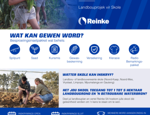 Besproei vir groei: Reinke SA en vennote skep geleentheid vir skole om in landbou te groei